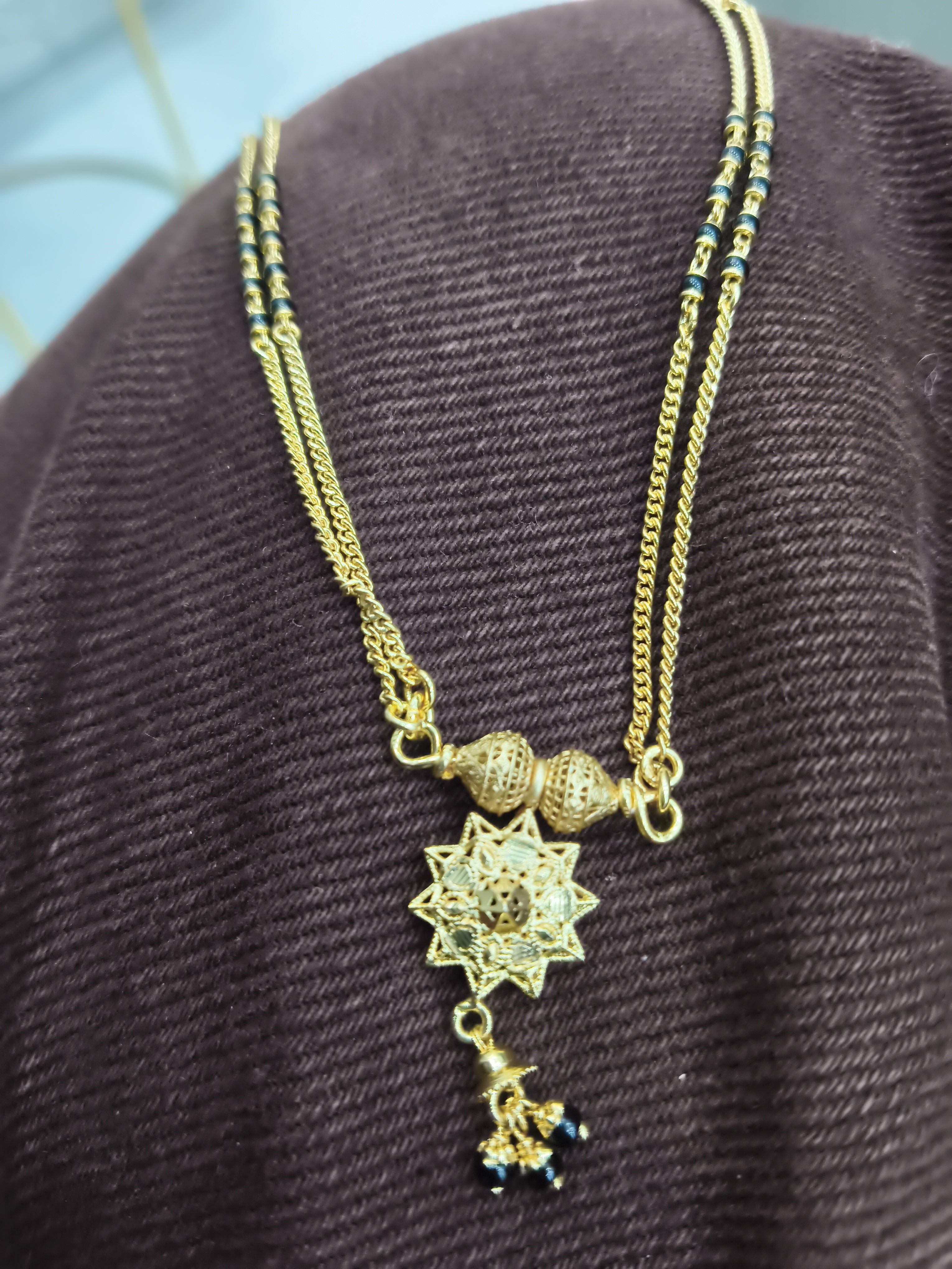 925 Sterling Silver Gold-Finish CZ Mangalsutra for Women | Elegant Modern Mangalsutra Jewellery