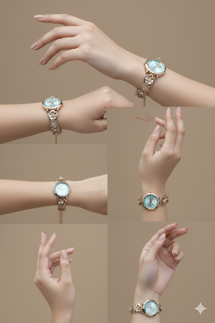 Elegant Rose Gold Diamond Timepiece for Women | 925 Sterling Silver Watch