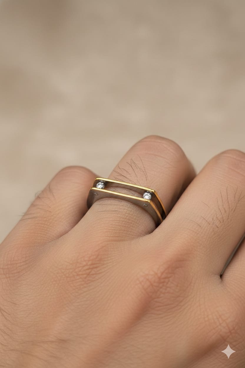 Men’s Natural Sapphire Silver Ring in 925 Sterling Silver – Timeless Sophistication